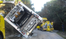 Accident camió escombraries